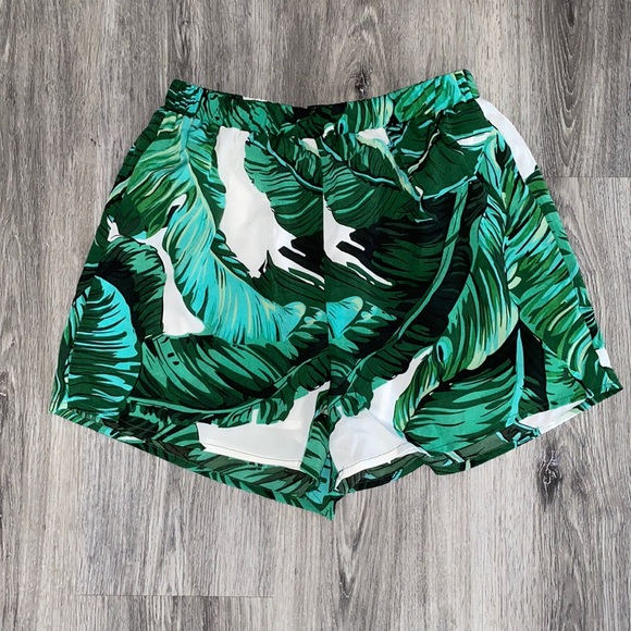 SHEIN Shorts Tropical High Waisted Shorts Bathing Suit Top Poshmark